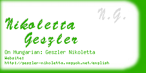 nikoletta geszler business card